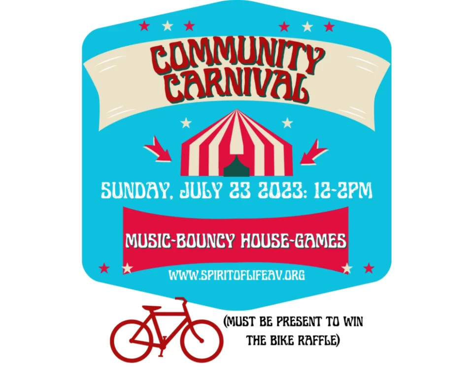 carnival logo with bike raffle